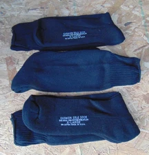 U.S. Military Black Wool Cushion Sole Socks 3 pack, XL, new cd.,free US shipping
