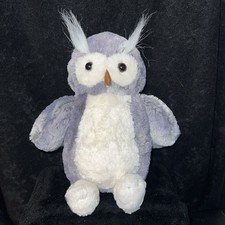Jellycat Woodland Babe Owl Gray Bashful 11" Soft Retired 2011 Extremely Rare