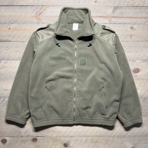 Vtg French Army Fleece Jacket Mens 120L (XXL) Cold Weather Olive Fecsa 2001 video thumbnail