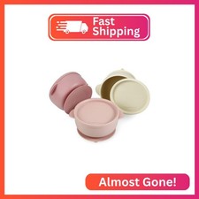 PandaEar 3 Pack Baby Bowls with Suction Leak-Proof Stay Put Silicone Food Bowl