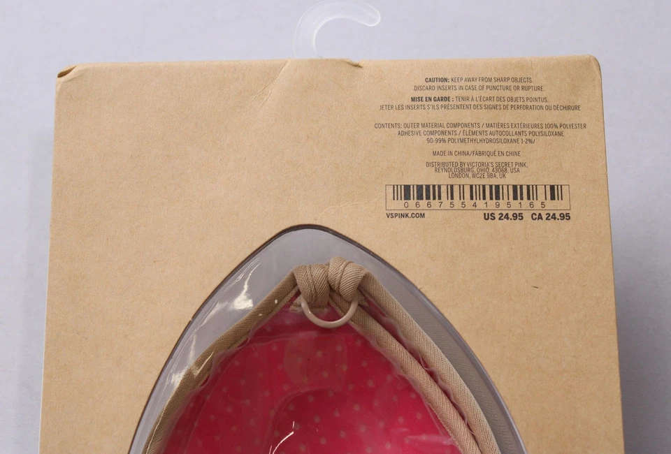 Sutiã feminino rosa Victoria's Secret sem costas levemente forrado SV3 bege tamanho B/C - Imagem 4 de 4