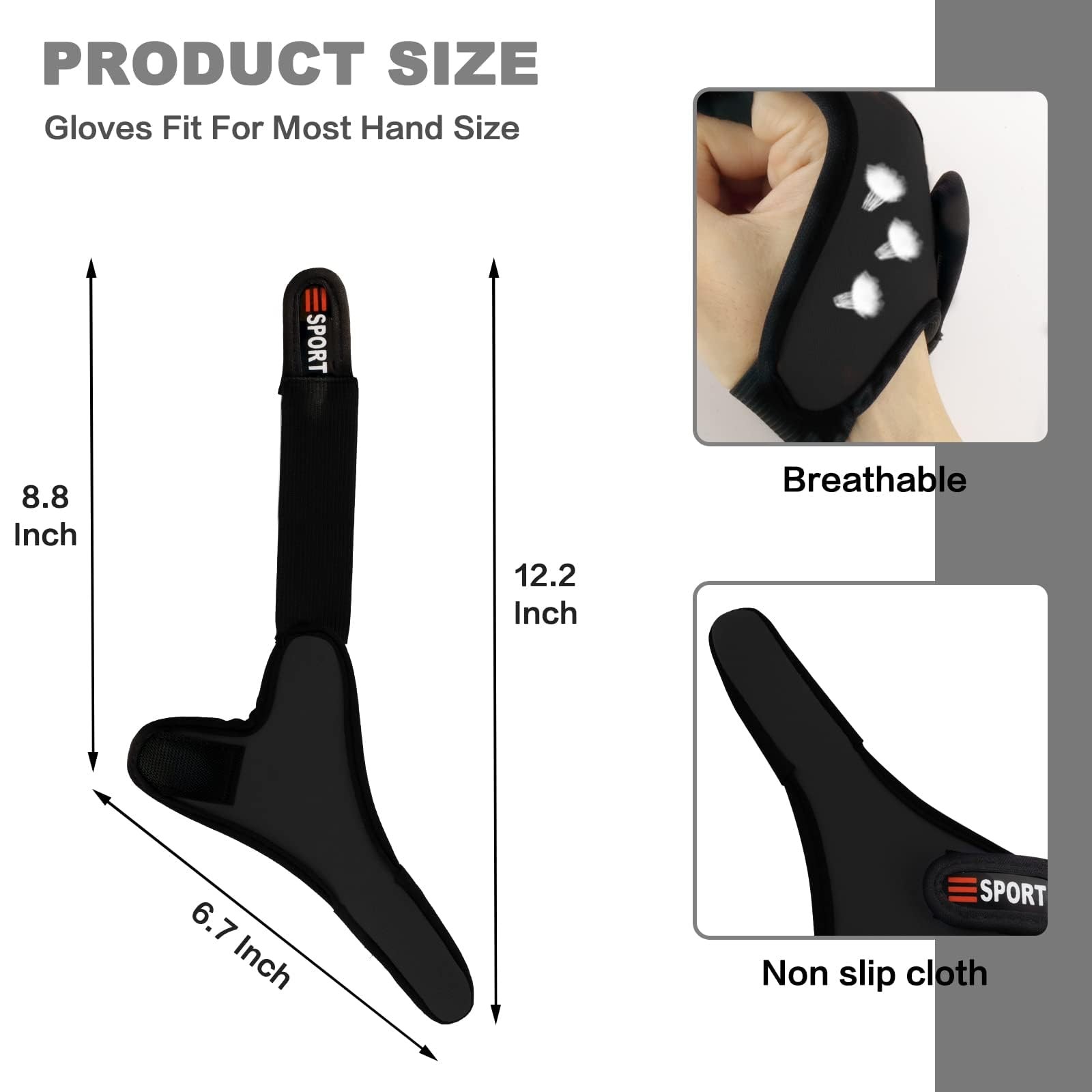 3 Pack Single-Finger Gloves Anti-Slip Neoprene Finger-Protectors for Outdoor