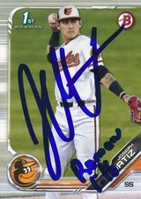 2019 Bowman Draft 1st #BD-23 Joseph Ortiz Signed Card Auto Baltimore Orioles