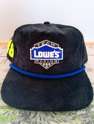 #ad Jimmie Johnson New Era Lowe#x27;s Retro Cord Golfer Adjustable Hat Black $25.00