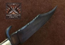 CUSTOM HANDMADE 5160 SPRING STEEL HUNTING BOWIE KNIFE ANTIQUED BOWIE/REPLICA
