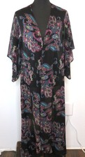 Band of Gypsies Paisley Floral Kimono Duster Boho Detail Cover Up Oversize L