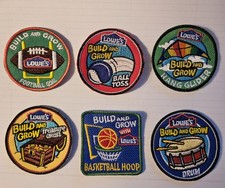 Lowe s Build Grow Patches x6 Basketball, Football, Ball Toss, Drum . New