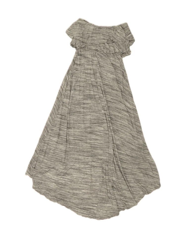 Maxi Vestido Sin Tirantes MOSSIMO Mujer UK 12 Medio Gris Rayas Algodón AI02 Foto 2 de 3