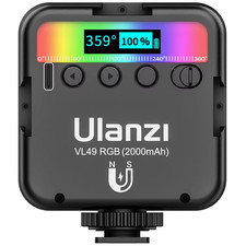 Ulanzi VL49 RGB Camera Light LED Video 2500K-9000K 800LUX Magnetic Mini