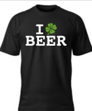 I Love Beer St Patrick's Day T Shirt With Clover