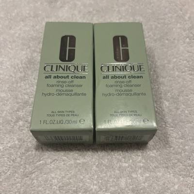 2Pack Clinique All About Clean Rinse-Off Foaming Facial Cleanser Hyaluronic Acid