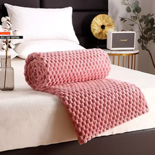 Super Ultra Soft Flannel Fleece Blanket Large Fluffy Warm Throw over Bed Sofa Se