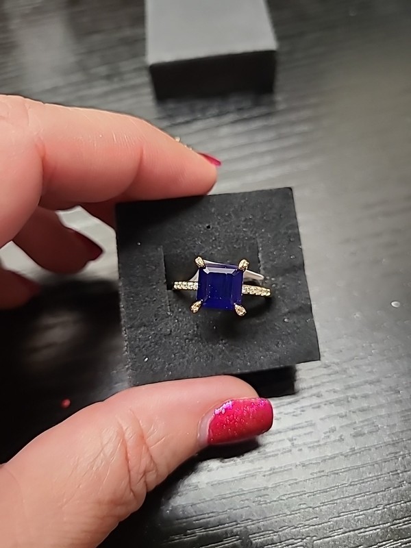 Bp Rg90765, Everlasting Grace, Sz7, Lc Sapphire Fused With Genuine Quartz, Gold