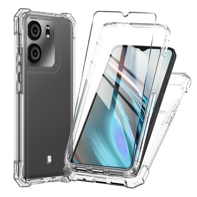 Mocotto for BLU View 5 Phone Case with Tempered Glass Screen Clear