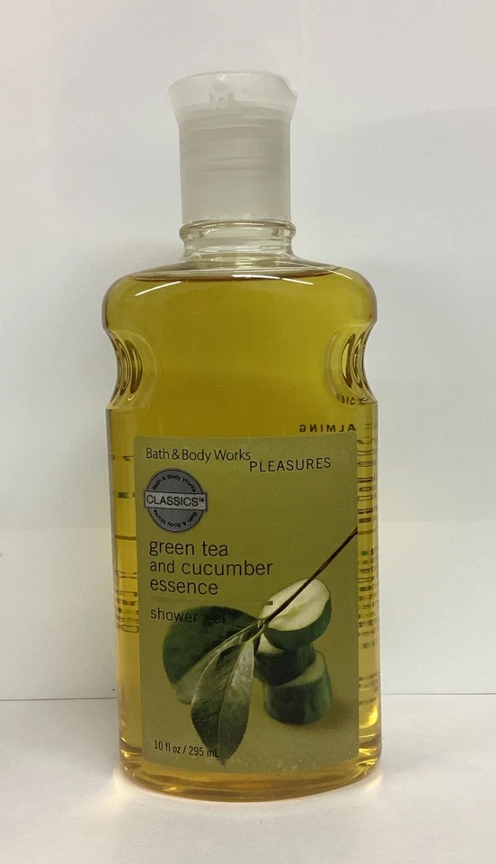 Bath & Body Works Pleasures GREEN TEA & CUCUMBER ESSENCE Shower Gel 10oz AS PICT - Image 2 of 4