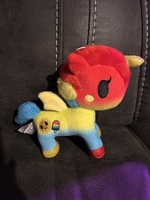 Tokidoki Unicorno Aurora Summer Plush Rainbow Blue Red Stuffed pony