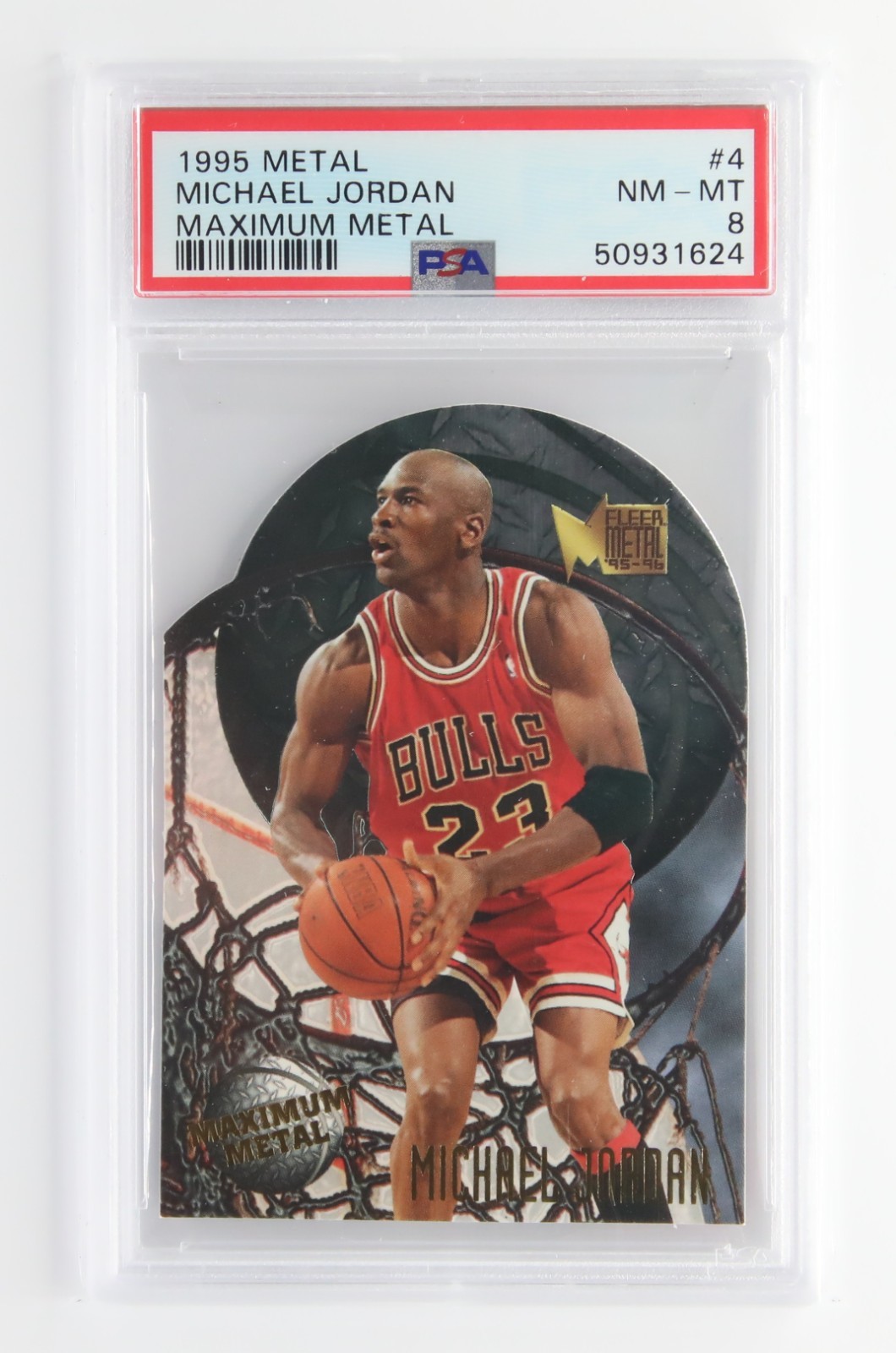 1995 METAL MAXIMUM METAL #4 MICHAEL JORDAN PSA 8 NM-MT