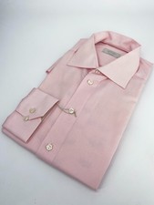 Eton Dress Shirt Mens L 16 - 41 Pink Check Contemporary Fit Collared Button Up