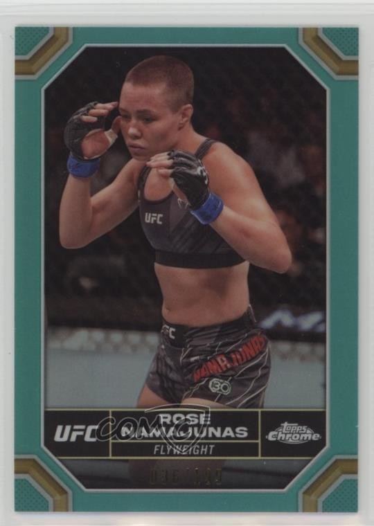2024 Topps Chrome UFC Aqua Refractor 36/199 Rose Namajunas #169 0m4i