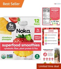 Fruit Smoothie Pouches Organic Gluten-Free Prebiotic Plant Protein
