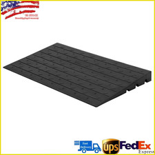 Rubber Threshold Ramp Door Ramp 3" Rise Curb Ramp with 3 Cord Channels Driveway