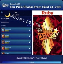 Topps Disney Collect 2026 - BASE SERIES 1 Tier 7 Ruby - YOU PICK / CHOOSE
