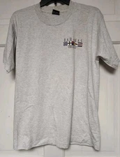 VTG Screen Stars Best Single Stitch Bahamas Freeport Flags T-shirt, Men L