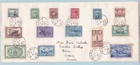 Canada 1942 War Effort First Day Cover to $1 SG 375-388 & Airmails Barrie