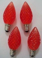 Red LED Bulb C7 E12 Candelabra Base Christmas Light Bulb Lamp - 4 Pack - Save 2