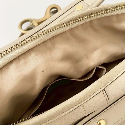 Coach One Shoulder Bag Hobo Bag Beige BEIGE Gold Hardware Horse