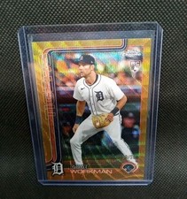 Gage Workman 2025 Topps Chrome  USC-21 Gold Wave Refractor /50 Tigers