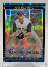 2002 TOPPS BOWMAN CHROME #348 JOSE BAUTISTA X REFRACTOR ROOKIE #/250