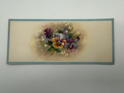 Vintage Get Well Card Pansies Floral Speedy Recovery Made in USA