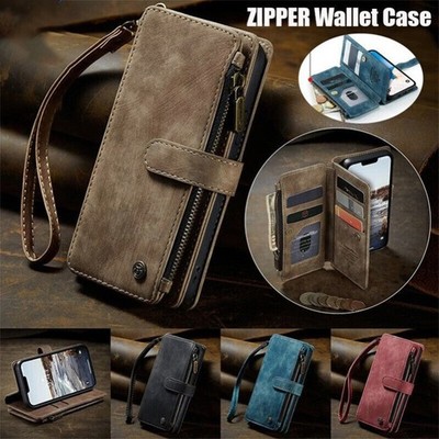 Flip Leather Case ZIP Wallet Cover For iPhone 17e 16 15 14 13 12 11 Pro Max XR 8