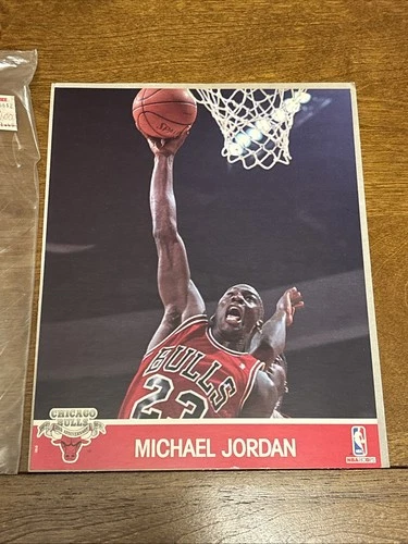 1990 MICHAEL JORDAN 8x10 Card Photo NBA Hoops Action Photo Chicago Bulls