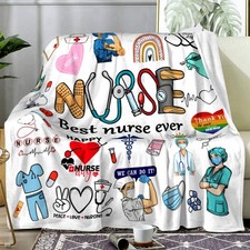 Nurse Throw Blanket 50x40 Inch Nursing Practitioner Student Sofa Bed Chair