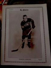 1927 1928 CHARLIE LANGLOIS LA PATRIE NHL HOCKEY PREMIUM PHOTO MONTREAL CANADIENS