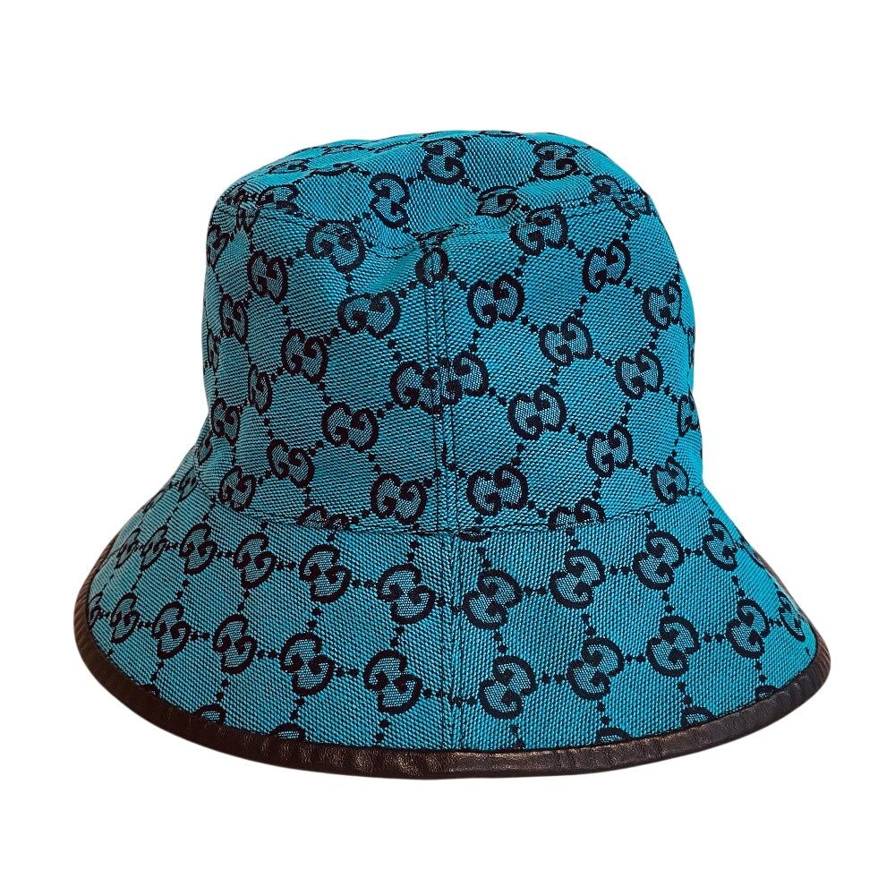 GUCCI GG canvas 656573 Fedora hat Bucket hat blue canvas unisex