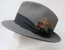 Stetson Sovereign Vintage Style Fur Felt Saxon Fedora Caribou 56/7