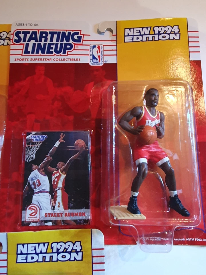 1994 Kenner Starting Lineup Ellis Augmon Cheaney Figurine - Sealed Figure & Card - Image 3 of 4