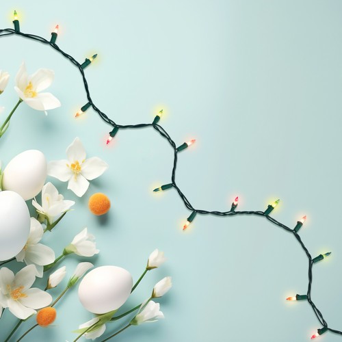 Northlight 35-Count Pastel Multi-Color Mini Easter Light set, Green Wire - Picture 2 of 10