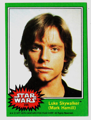 Luke Skywalker (Mark Hamill) 1977 Topps Star Wars S. 4 card Luke Skywalker (Mark Hamill) 1977 Topps Star Wars S. 4 card
