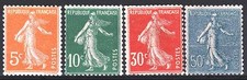 FRANCE ANNEE COMPLETE 1921 YVERT 158/161 , 4 TIMBRES SEMEUSE NEUFS xx LUXE M818