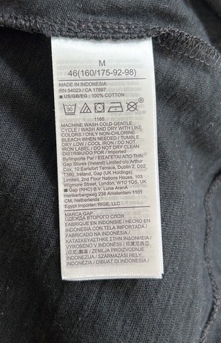 GAP schwarzes Jersey Strick Stufen Kleid Taille Bindeband U-Ausschnitt entspannt Puffärmel Gr. M - Bild 7 von 7