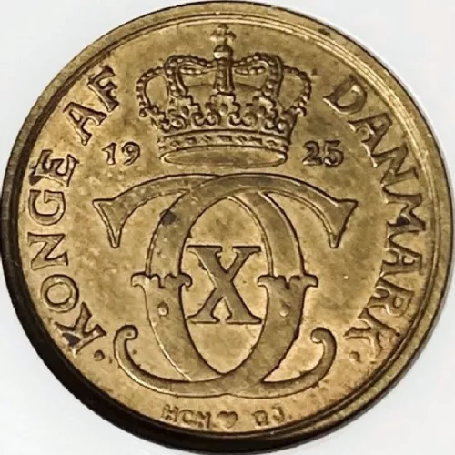 DENMARK. 1925, 1/2 Krone - NGC AU58 - Christian X