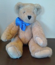 Vintage 1992 Vermont Teddy Bear Light Brown Jointed 16" Plush Stuffed Animal