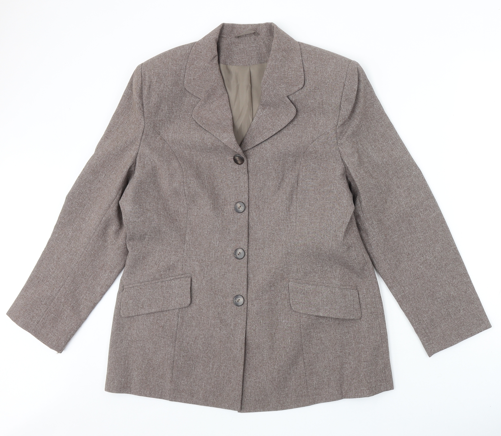 Essentials Womens Beige Polyester Blend Suit Jack… - image 1