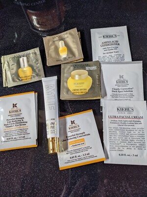 Mixed Lot Beauty Face Creams L' Occitane & Kiehl's, Lip Gloss, Face Mask & Bag