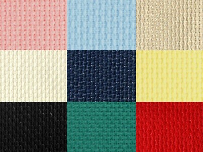 AIDA STICKSTOFF - Stoff für Kreuzstich oder Gobelin, weiß, beige,  54 St/10 cm 