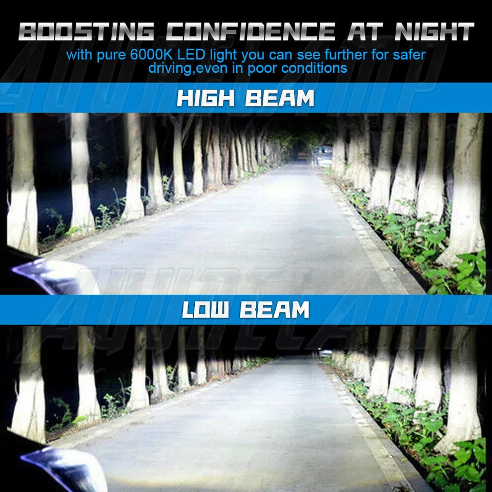 DOT Approved 7" inch Round Led Headlight High-Low Beam for Chevy II/Nova 1969-79 - Image 2 of 4